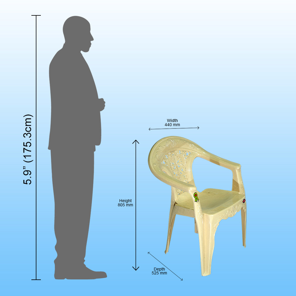 Crown Plastic Chair Set of 2