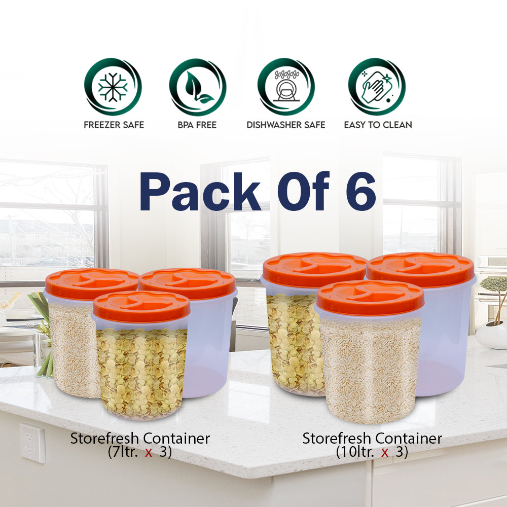 Storefresh Container Sizes 7 & 10L - (Pack of 6)